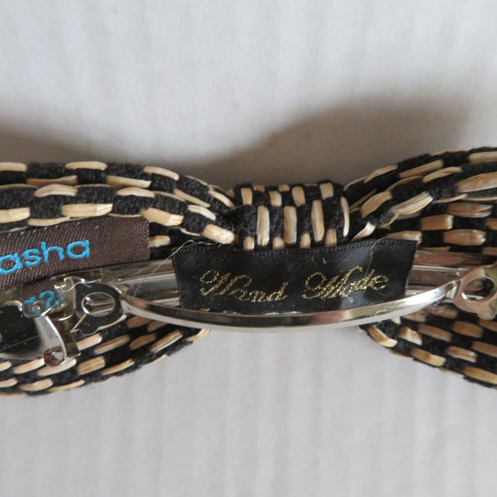 🎉HP🎉 Tasha WOVEN BOW BARRETTE, NWOT - Picture 4 of 5